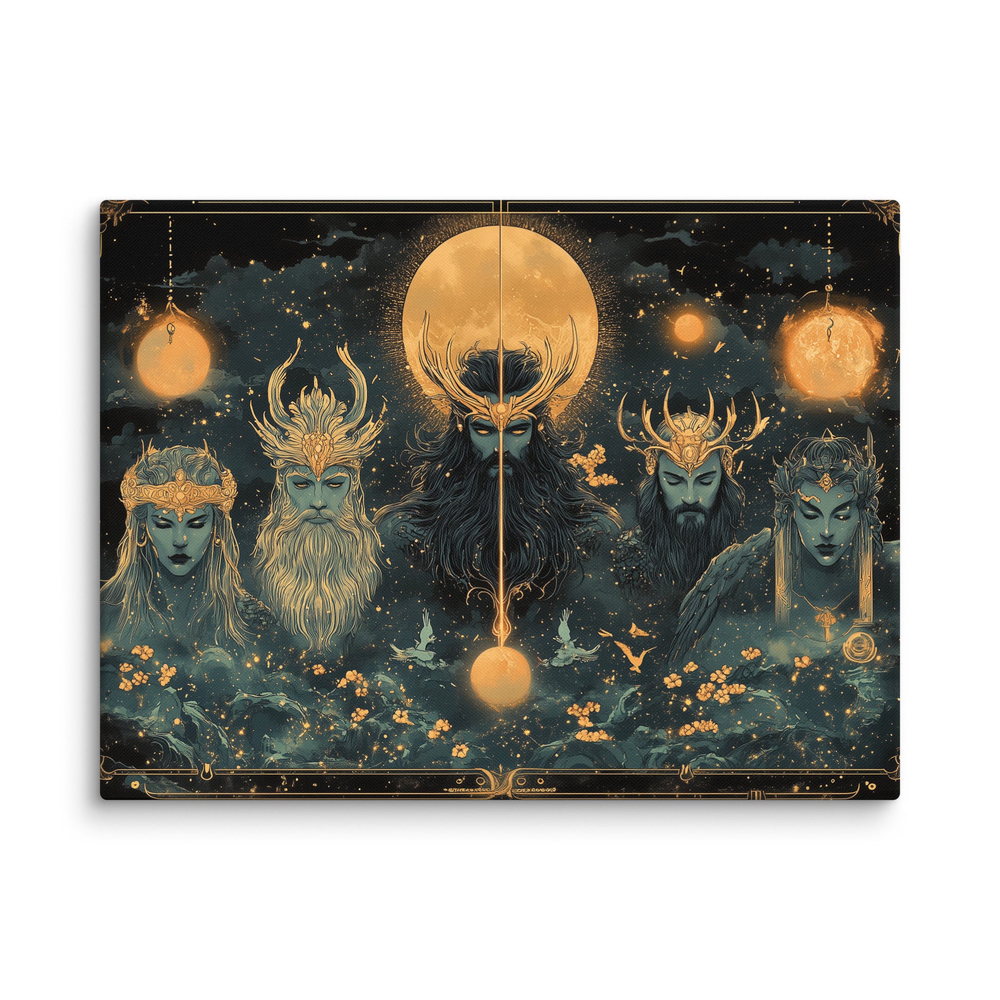 Toile horizontale de divinités grecques au format L