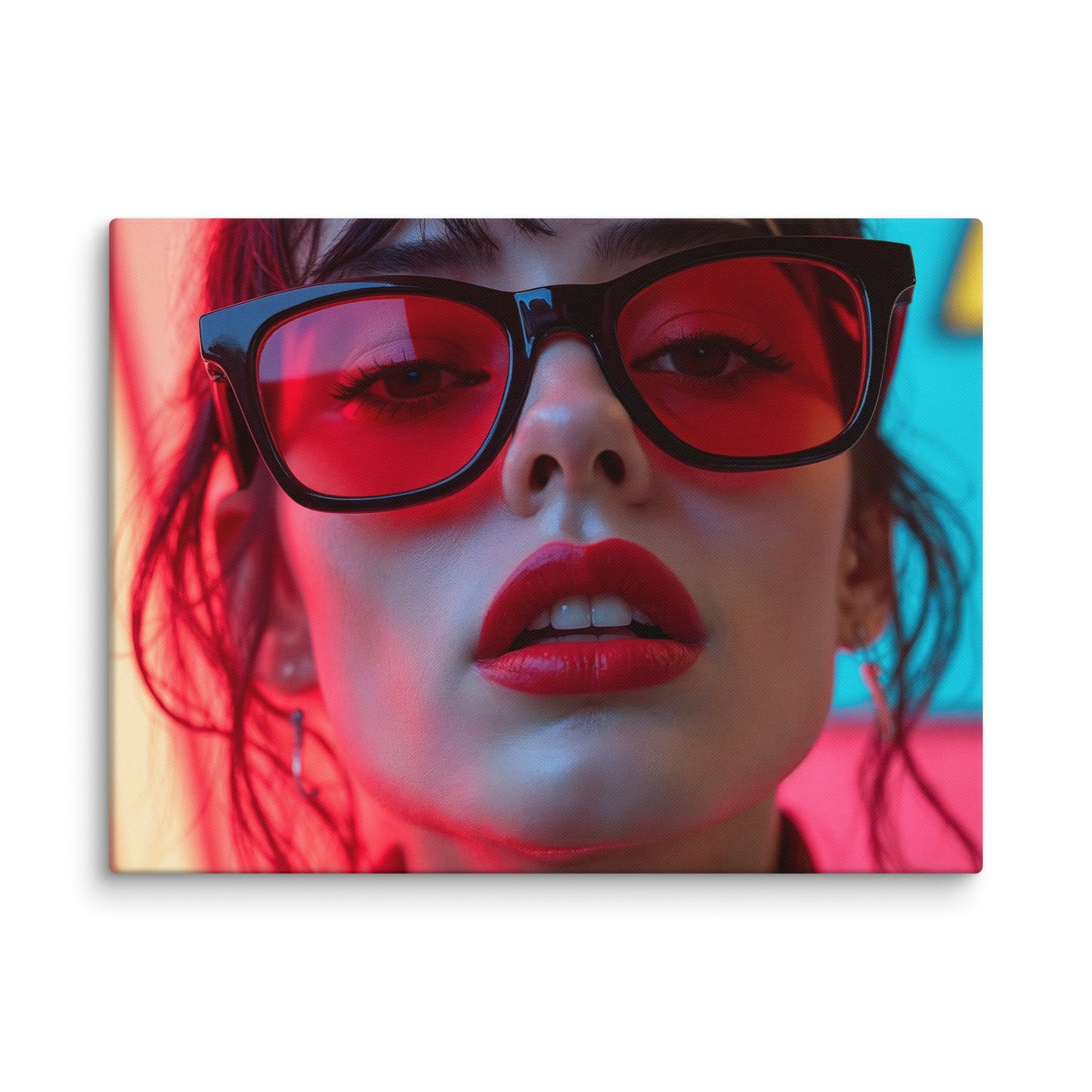 Tableau Photo Visage - Red Glam Affiches, reproductions et œuvres graphiques Art Virtuoso L