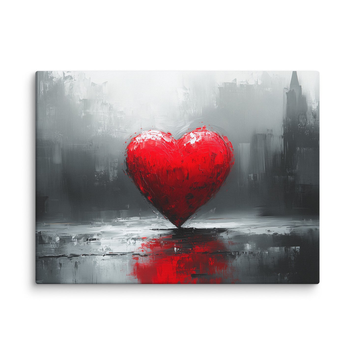 Tableau Coeur Rouge : Amour Urbain Affiches, reproductions et œuvres graphiques Art Virtuoso L