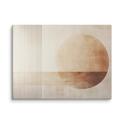 Tableau Mural Beige - Soleil Minimaliste Affiches, reproductions et œuvres graphiques Art Virtuoso L