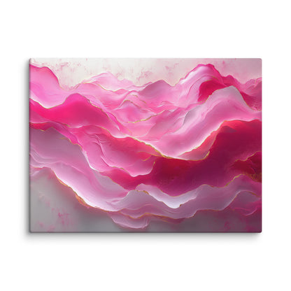 Tableau Peinture Rose - Vagues Abstraites Affiches, reproductions et œuvres graphiques Art Virtuoso L