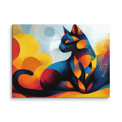 Tableau Toile Chat - Symphonie Féline Affiches, reproductions et œuvres graphiques Art Virtuoso L