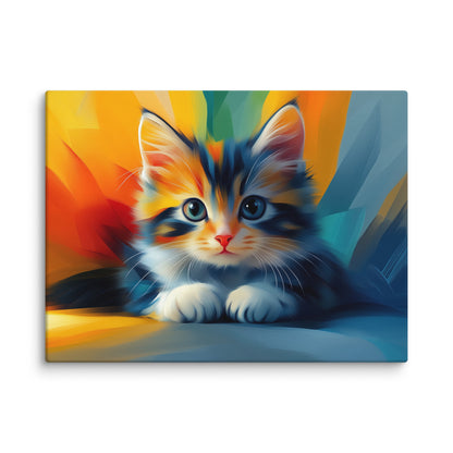 Tableau Chat Mignon - Chaton Joueur Affiches, reproductions et œuvres graphiques Art Virtuoso L