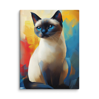 Peinture Chat Siamois - Portrait Majestueux Affiches, reproductions et œuvres graphiques Art Virtuoso L