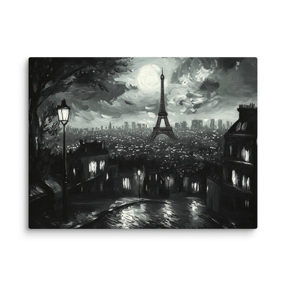 Tableau Paris Noir et Blanc : Magie de Montmartre Affiches, reproductions et œuvres graphiques Art Virtuoso L