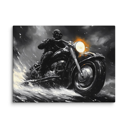 Tableau Noir et Blanc Moto - La Liberté Affiches, reproductions et œuvres graphiques Art Virtuoso L