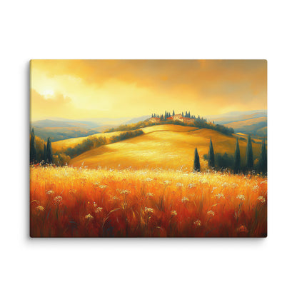 Tableau Paysage Jaune : Lumière de Toscane Affiches, reproductions et œuvres graphiques Art Virtuoso L