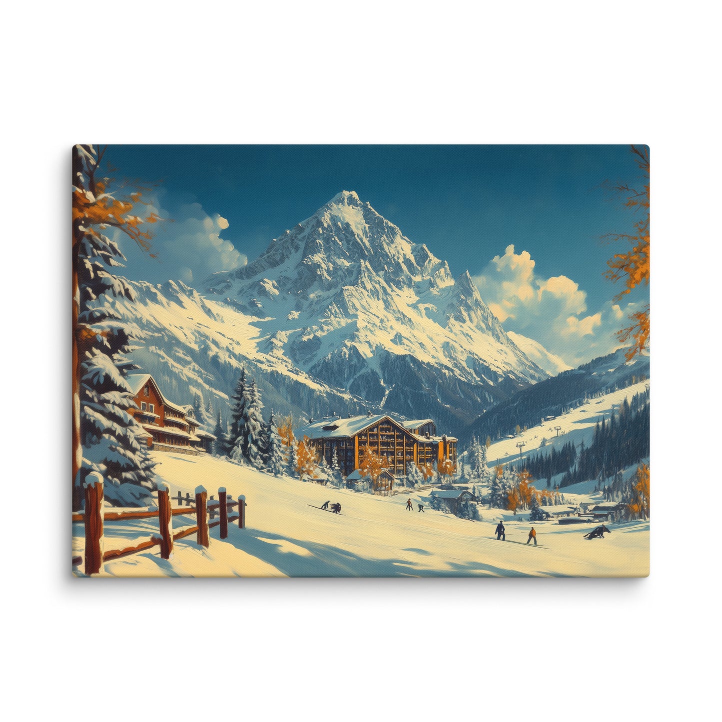 Tableau Vintage Ski : Splendeur des Alpes Affiches, reproductions et œuvres graphiques Art Virtuoso L