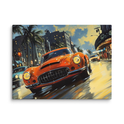 Tableau Vintage Déco : Miami Sunset Drive Affiches, reproductions et œuvres graphiques Art Virtuoso L