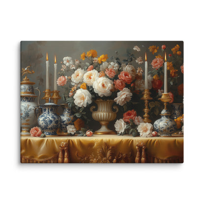 Tableau Vintage Baroque : Splendeur des Roses Affiches, reproductions et œuvres graphiques Art Virtuoso L