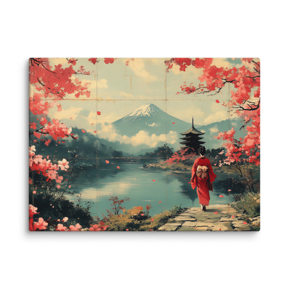 Tableau Japonais Vintage : Hanami au Mont Fuji Affiches, reproductions et œuvres graphiques Art Virtuoso L