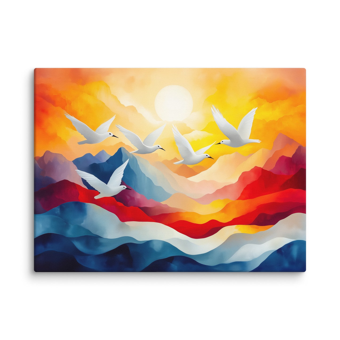 Tableau Oiseau Moderne : Envol au Soleil Affiches, reproductions et œuvres graphiques Art Virtuoso L