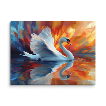 Tableau Cygne : Miroir de Feu Affiches, reproductions et œuvres graphiques Art Virtuoso L