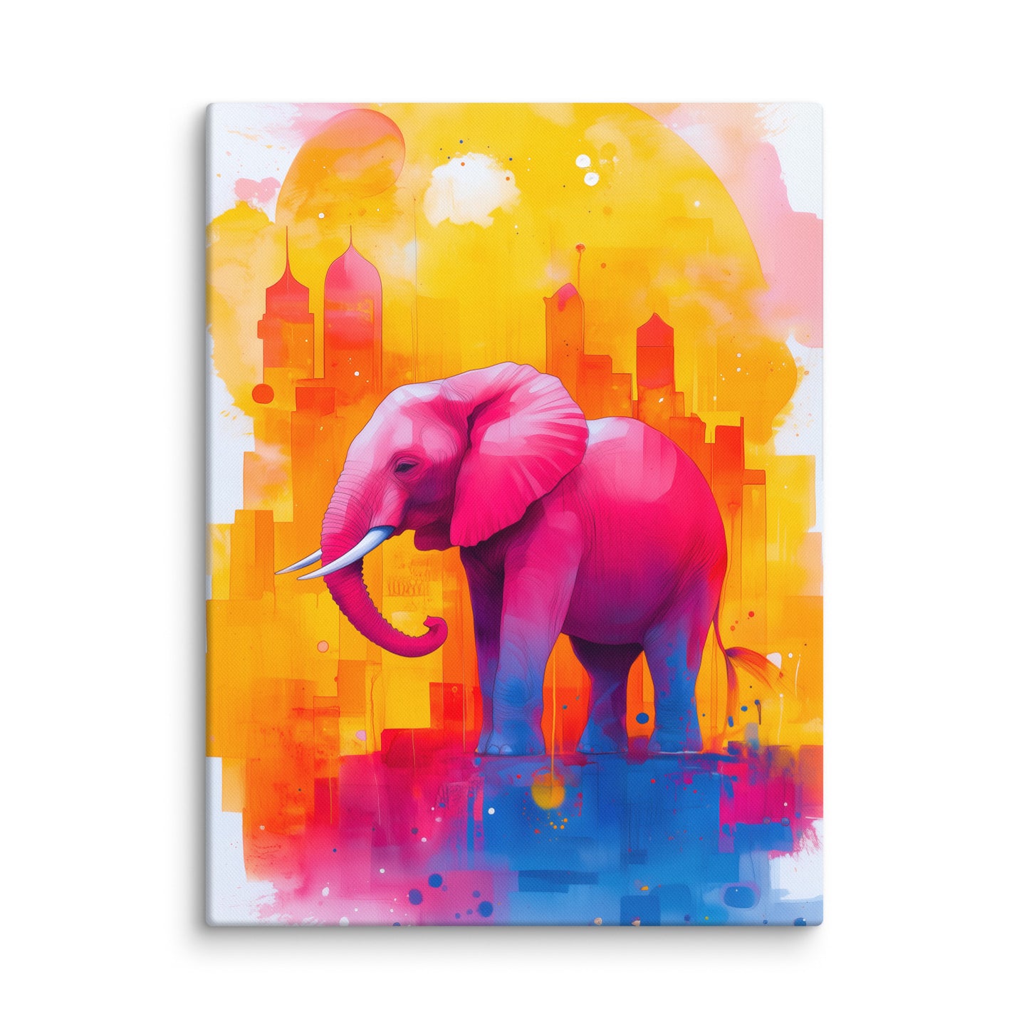 Peinture Éléphant Rose - Fantaisie Urbaine Affiches, reproductions et œuvres graphiques Art Virtuoso L