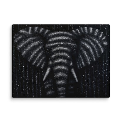 Tableau Déco Éléphant - Mystère en Noir et Blanc Affiches, reproductions et œuvres graphiques Art Virtuoso L