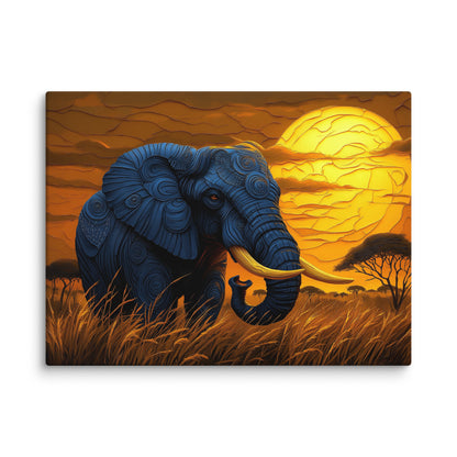 Tableau Éléphant - Peinture d' Afrique Affiches, reproductions et œuvres graphiques Art Virtuoso L