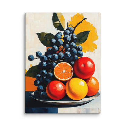 Tableau Nature Morte Raisins – Explosion de Couleurs et de Textures Affiches, reproductions et œuvres graphiques Art Virtuoso L