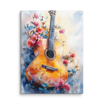 Tableau Guitare Aquarelle – Âme de la Musique Affiches, reproductions et œuvres graphiques Art Virtuoso L