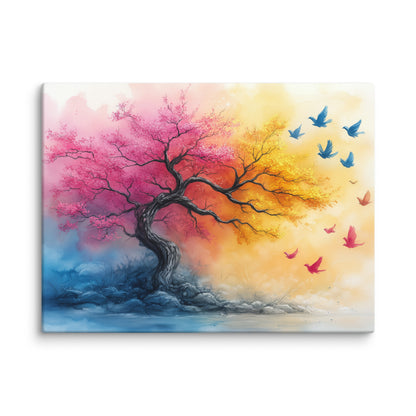 Peinture Aquarelle Arbre - L’Harmonie des Saisons Affiches, reproductions et œuvres graphiques Art Virtuoso L