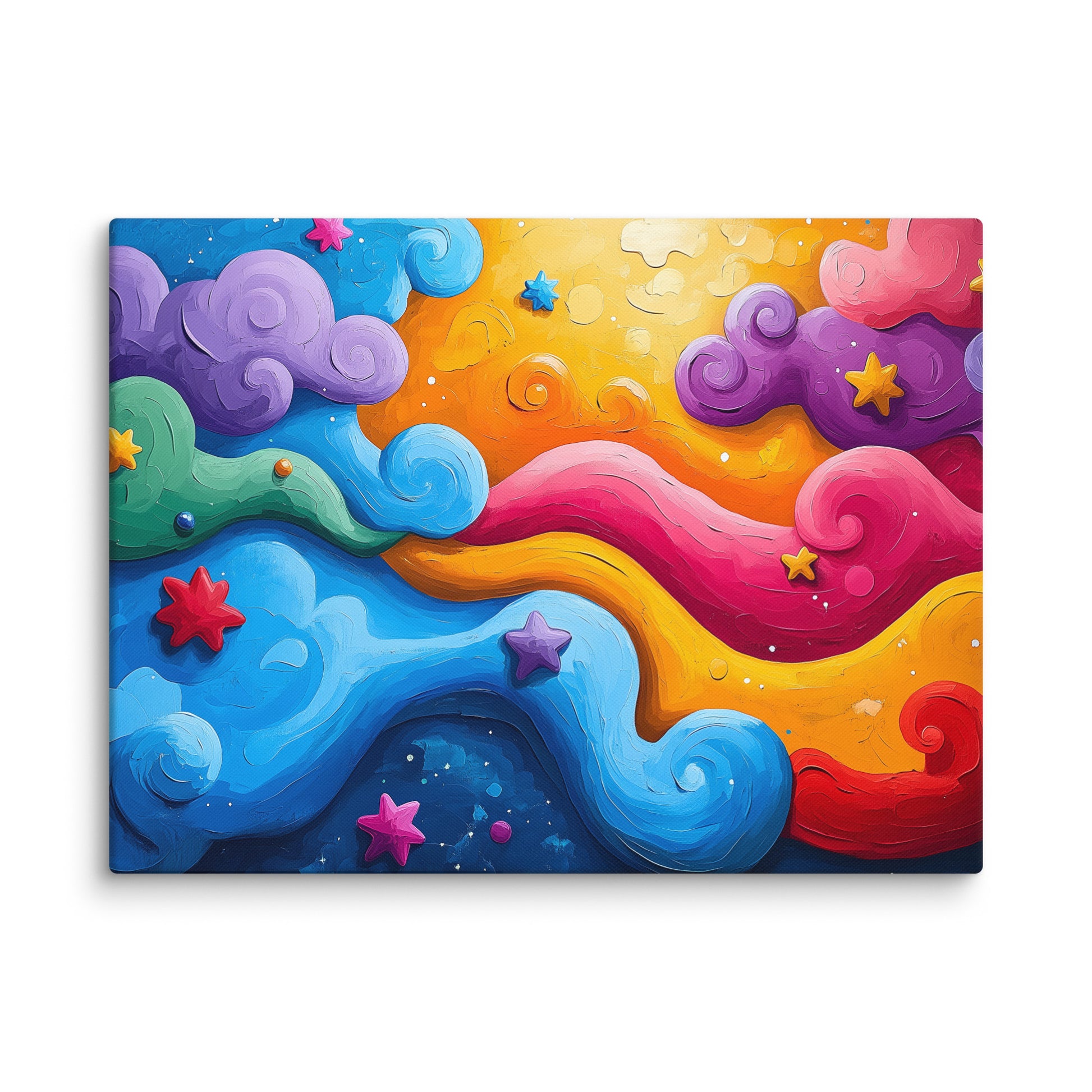 Tableau Peinture pour Petite Fille - Voyage Coloré dans les Cieux Affiches, reproductions et œuvres graphiques Art Virtuoso L