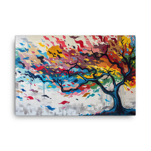 Tableau Street Art - Arbre de Vie Coloré - Virtuoso