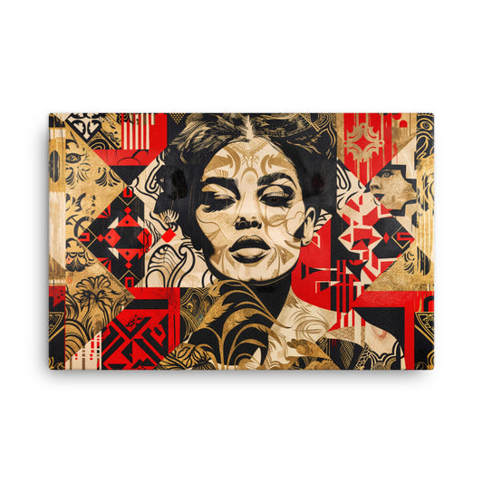 Tableau Street Art Rouge  Art Virtuoso XL  