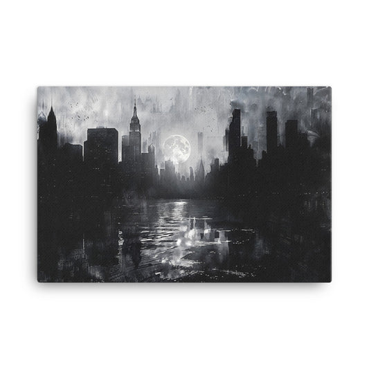 Tableau Street Art New York - Toile Noir et Blanc  Art Virtuoso XL  