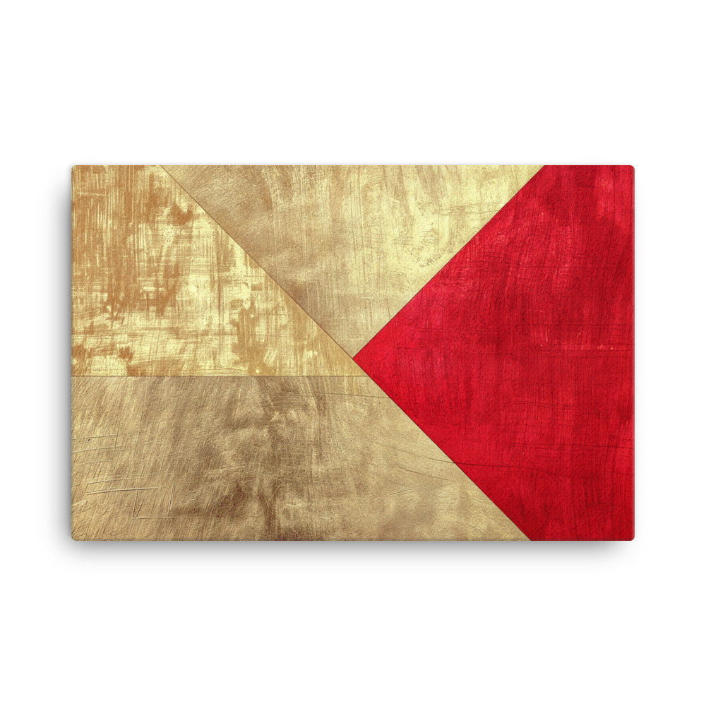 Tableau Abstrait Rouge et Or - Art Contemporain  Art Virtuoso XL