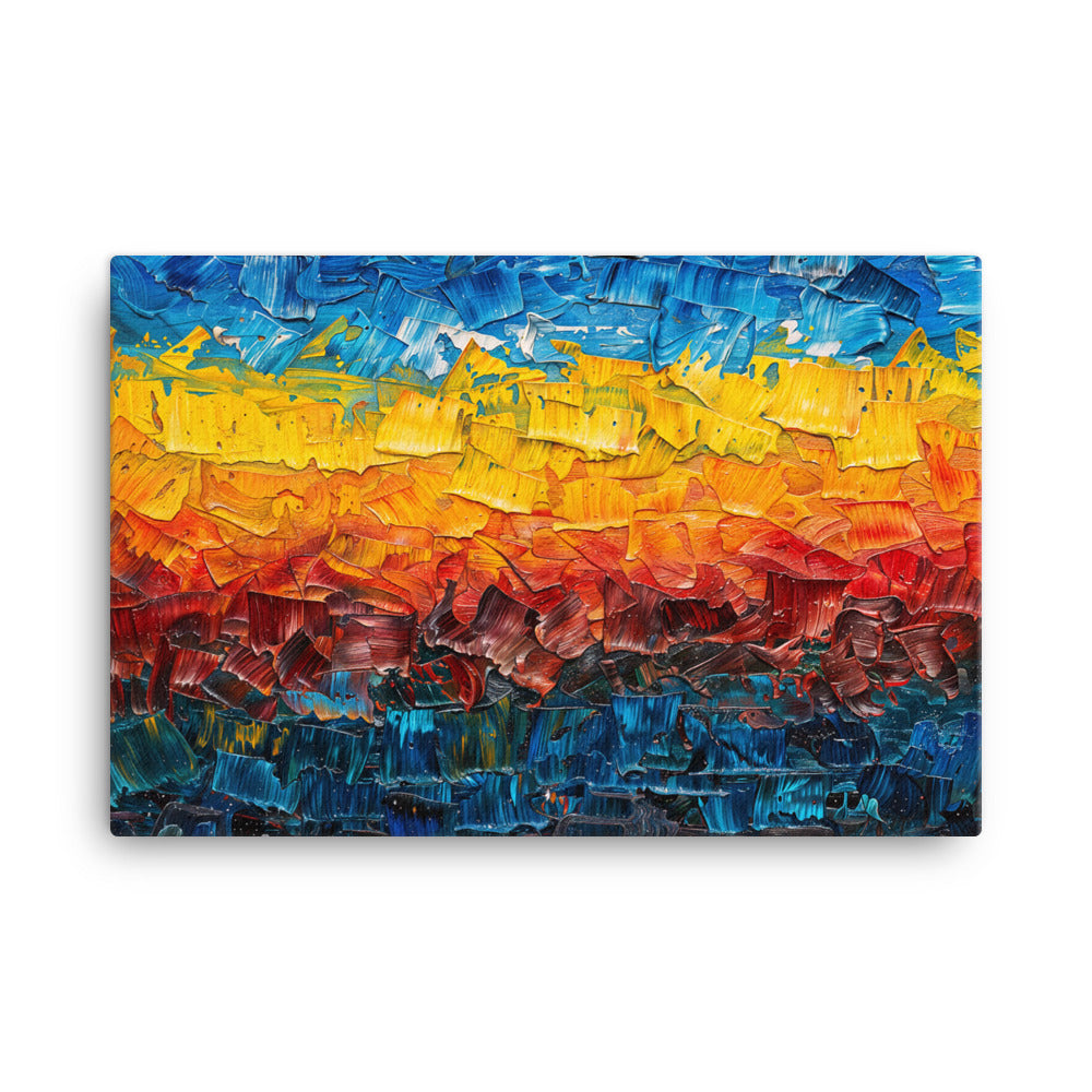 Tableau Abstrait Rectangulaire - Odyssée  Art Virtuoso XL