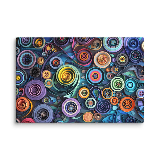 Tableau Abstrait avec Ronds Multicolores - Virtuoso