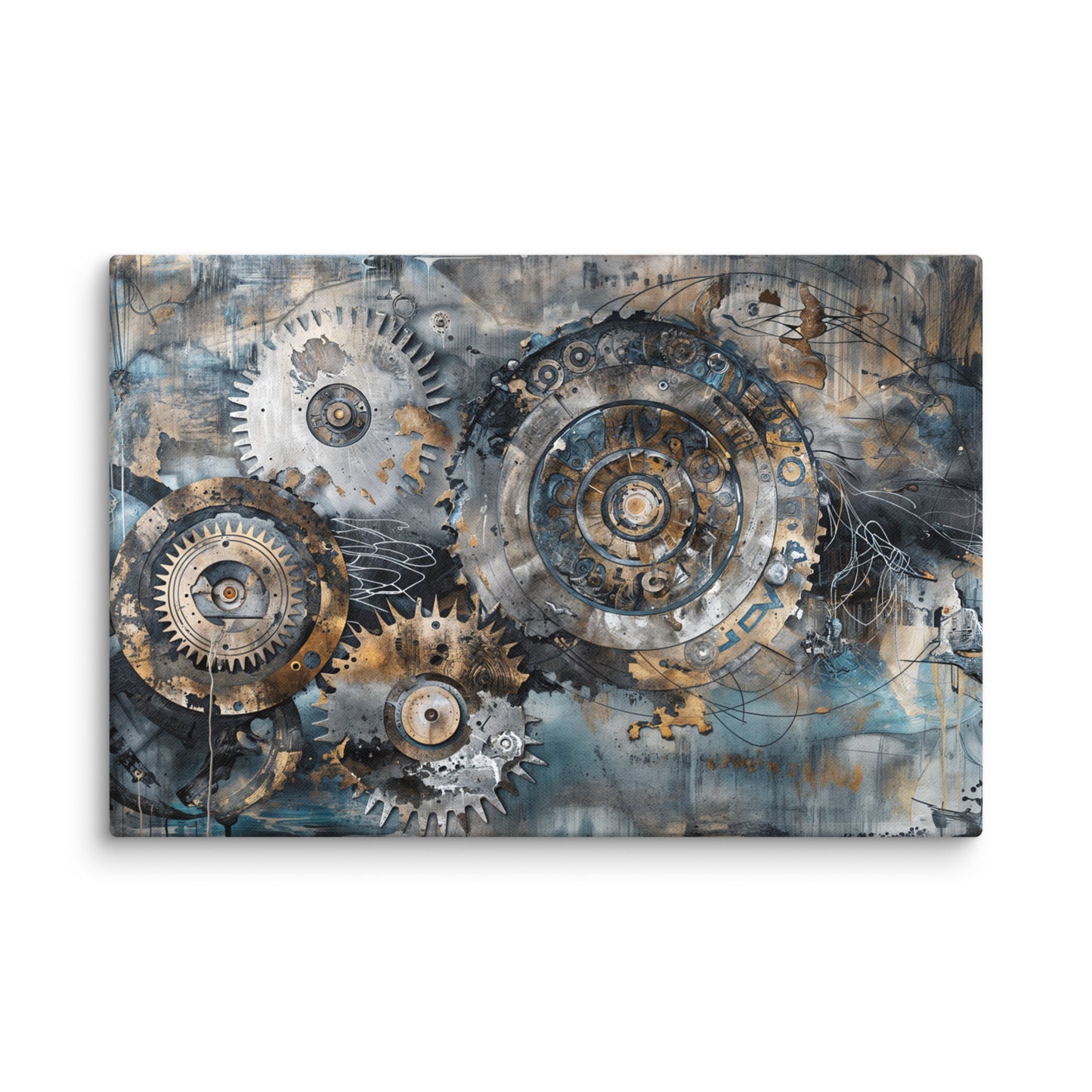 Tableau Abstrait Industriel - Fusion Mécanique  Art Virtuoso XL  