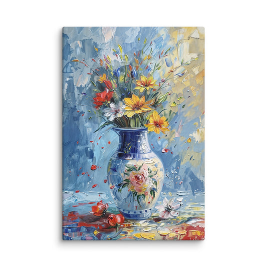 Tableau Pot de Fleurs – Symphonie de Couleurs  Art Virtuoso XL  