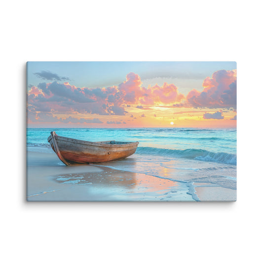 Tableau Barque sur la Plage  Art Virtuoso XL  