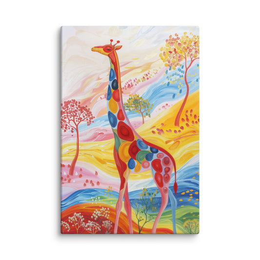 Tableau Girafe Multicolore - Virtuoso