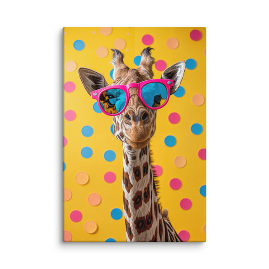 Tableau Girafe Pop Art - Expression Joyeuse