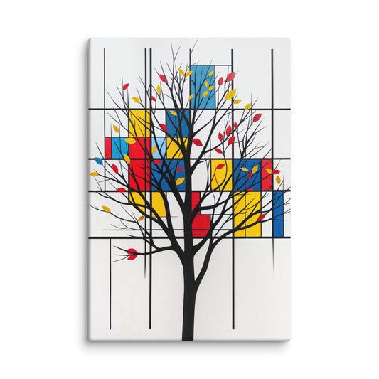 Tableau Arbre Moderne - Style Mondrian