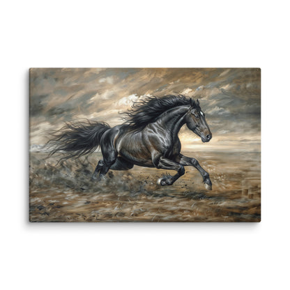 Tableau Peinture Cheval - Puissance en Mouvement  Art Virtuoso XL  