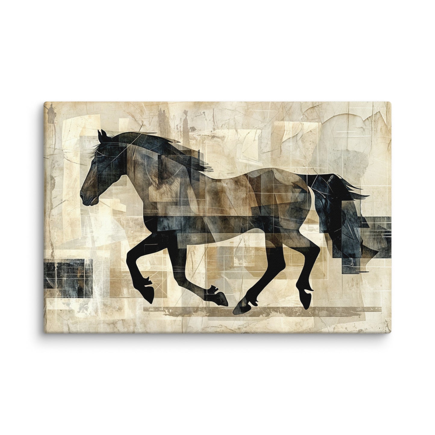 Tableau Cheval Abstrait - Élan de Liberté