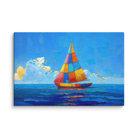 Tableau Bateau Coloré  Art Virtuoso XL  