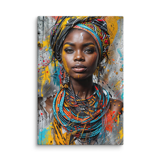 Peinture Africaine - Femme Ashanti  Art Virtuoso XL  