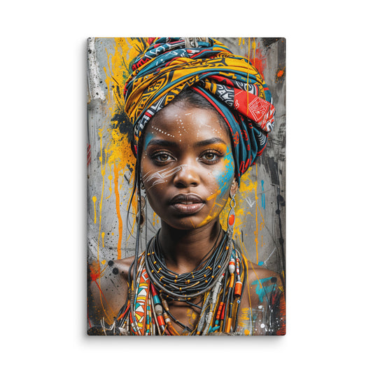 Tableau Femme - Africaine Moderne  Art Virtuoso XL  