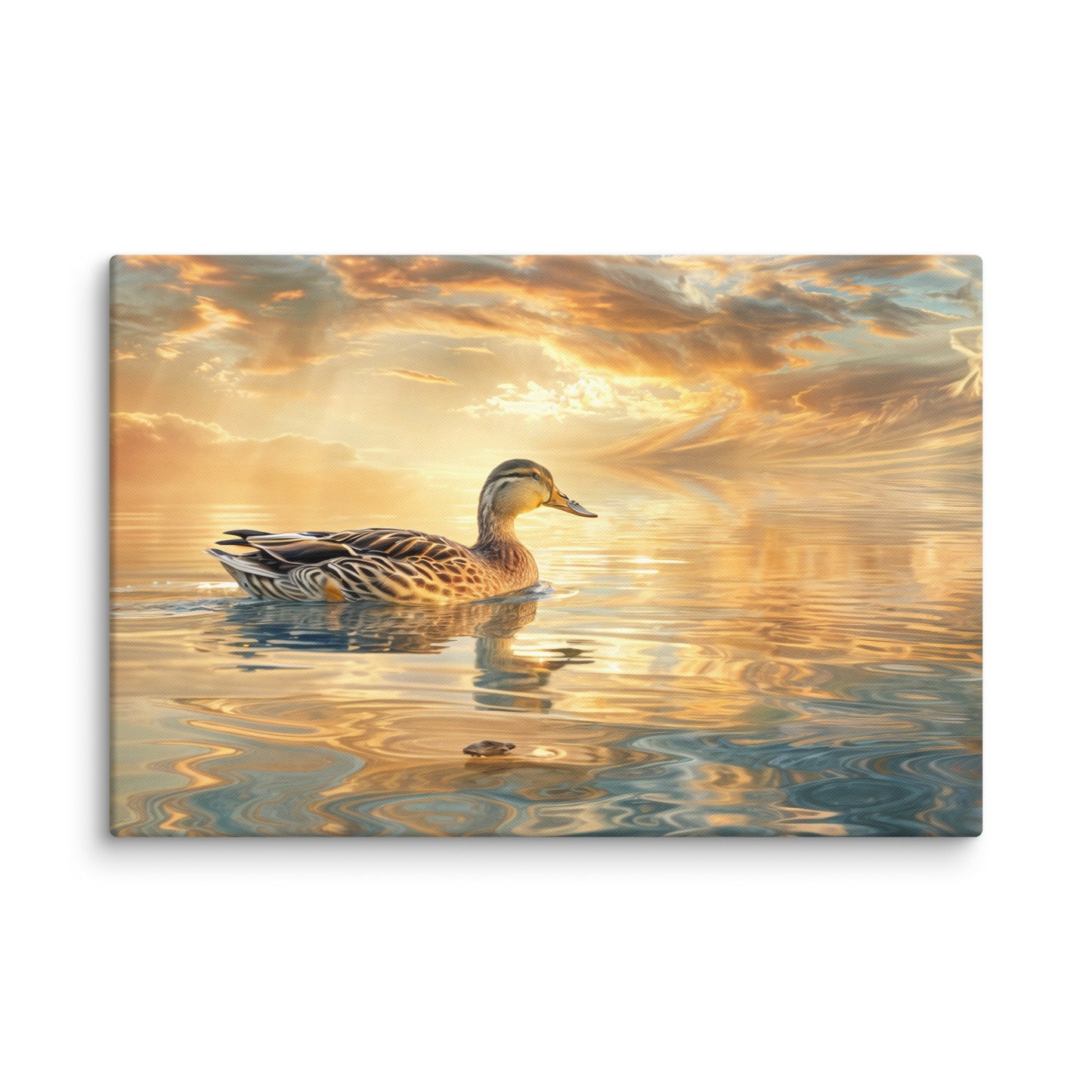 Tableau Canard - Reflets Dorés  Art Virtuoso XL  