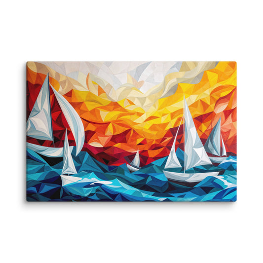 Tableau Peinture Bateaux - Mer Abstraite