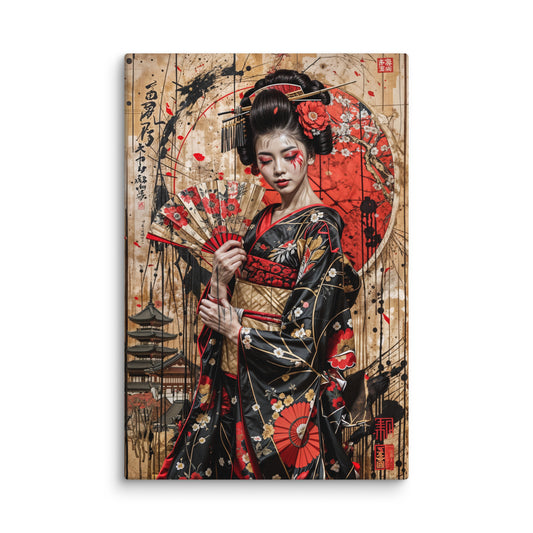 Peinture Geisha Japonaise - Miyako  Art Virtuoso XL  