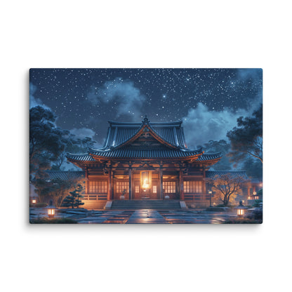 Tableau Peinture Temple Japonais  Art Virtuoso XL  