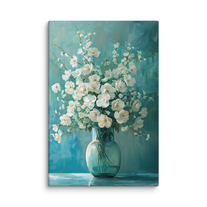 Tableau Fleurs Blanches - Bouquet Éternel  Art Virtuoso XL  