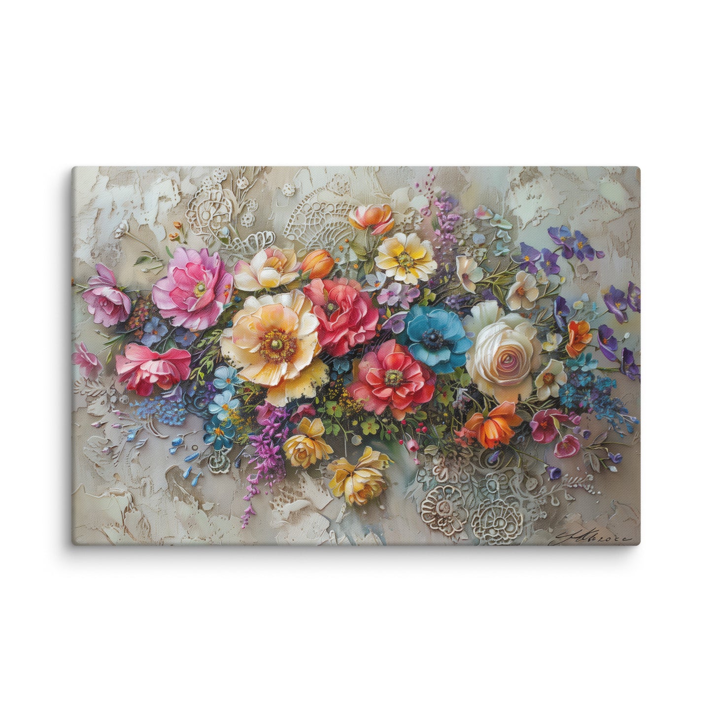 Tableau Fleurs Vintage  Art Virtuoso XL  