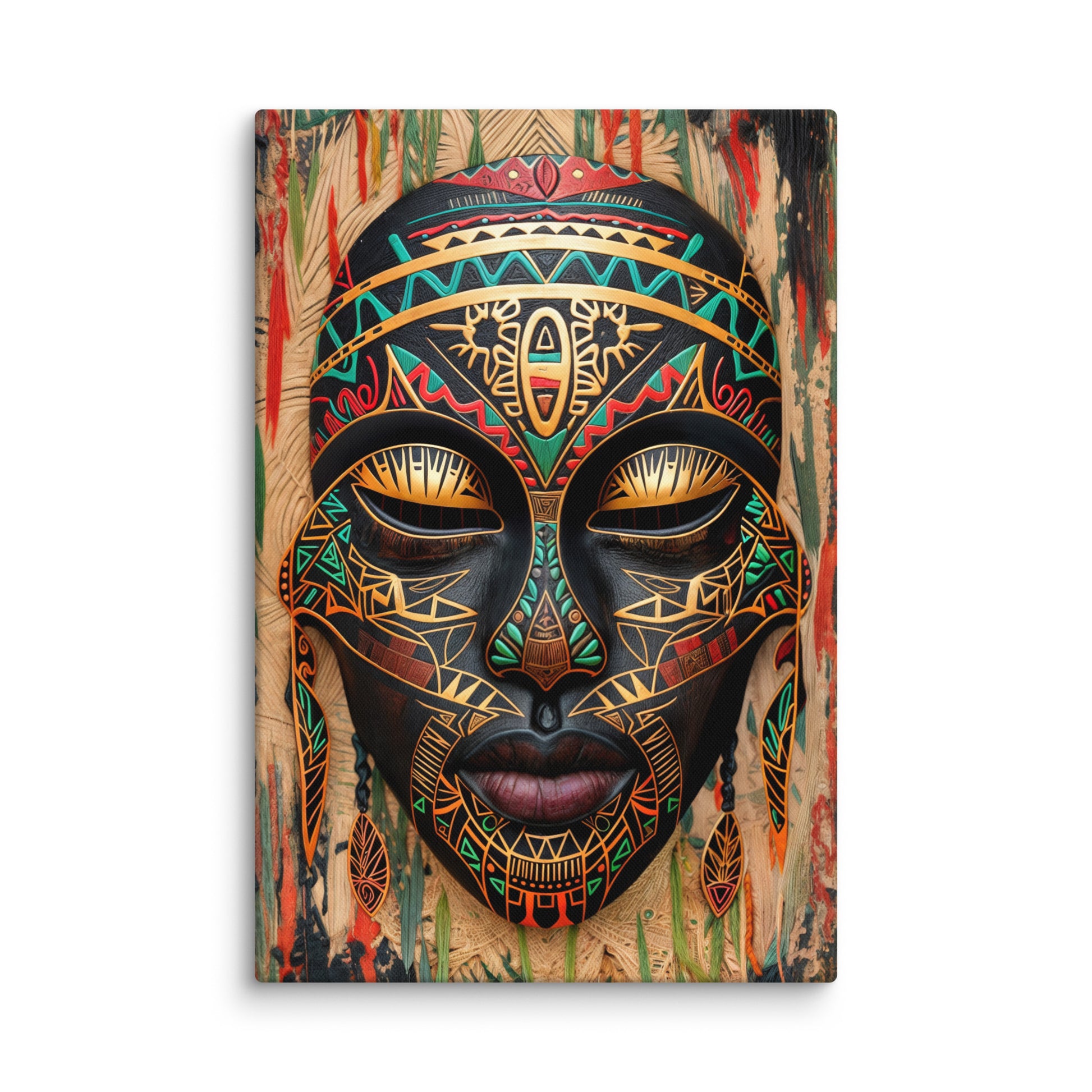 Peinture Art Africain - Masque Mystique  Art Virtuoso XL