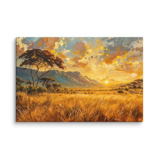 Peinture Savane au Crépuscule  Art Virtuoso XL  