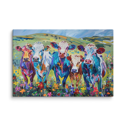 Tableau Vaches Colorées Affiches, reproductions et œuvres graphiques Art Virtuoso XL  